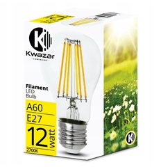 KWAZAR LUMINAIRE 5903076609342 FILAMENT E27 A60 12W 2700K