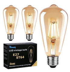 Blewandy 6W E27 Vintage Bulb ST64