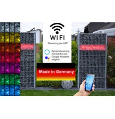 Xenon 3245 SMART LED Gabionen Leuchte Lampe 2x1,10m Länge mit RGB Farbe einstellbar mit APP Steuerung
