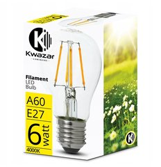 KWAZAR LUMINAIRE 5903076612564 FILAMENT E27 A60 6W 4000K