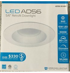American Lighting AD56-30-WH