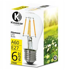 KWAZAR LUMINAIRE 5903076601742 FILAMENT E27 A60 6W 2700K